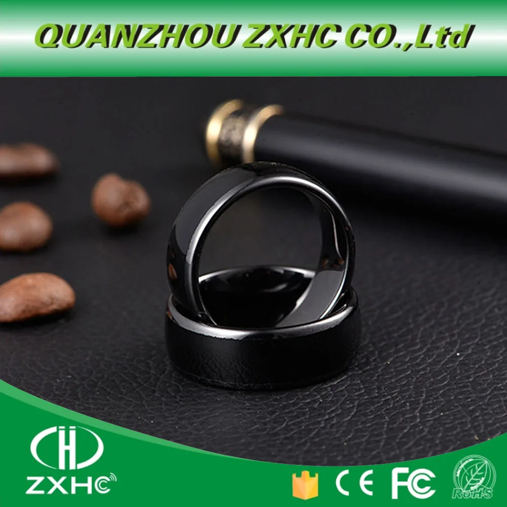 T5577 OR UID chip rewrite 125KHZ or 13.56MHZ RFID Ceramics Smart Finger B Ring Wear for Men or Women