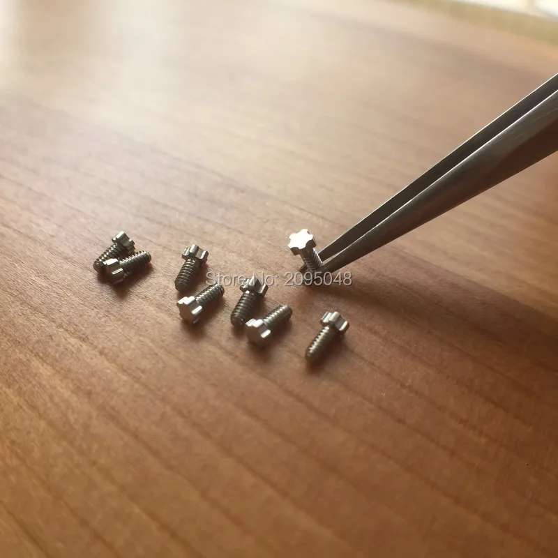8piece/set black PVD/silvery/rose gold 5 prongs RM watch screw for Richard mile watch bezel case back RM011 RM052 RM27 RM050
