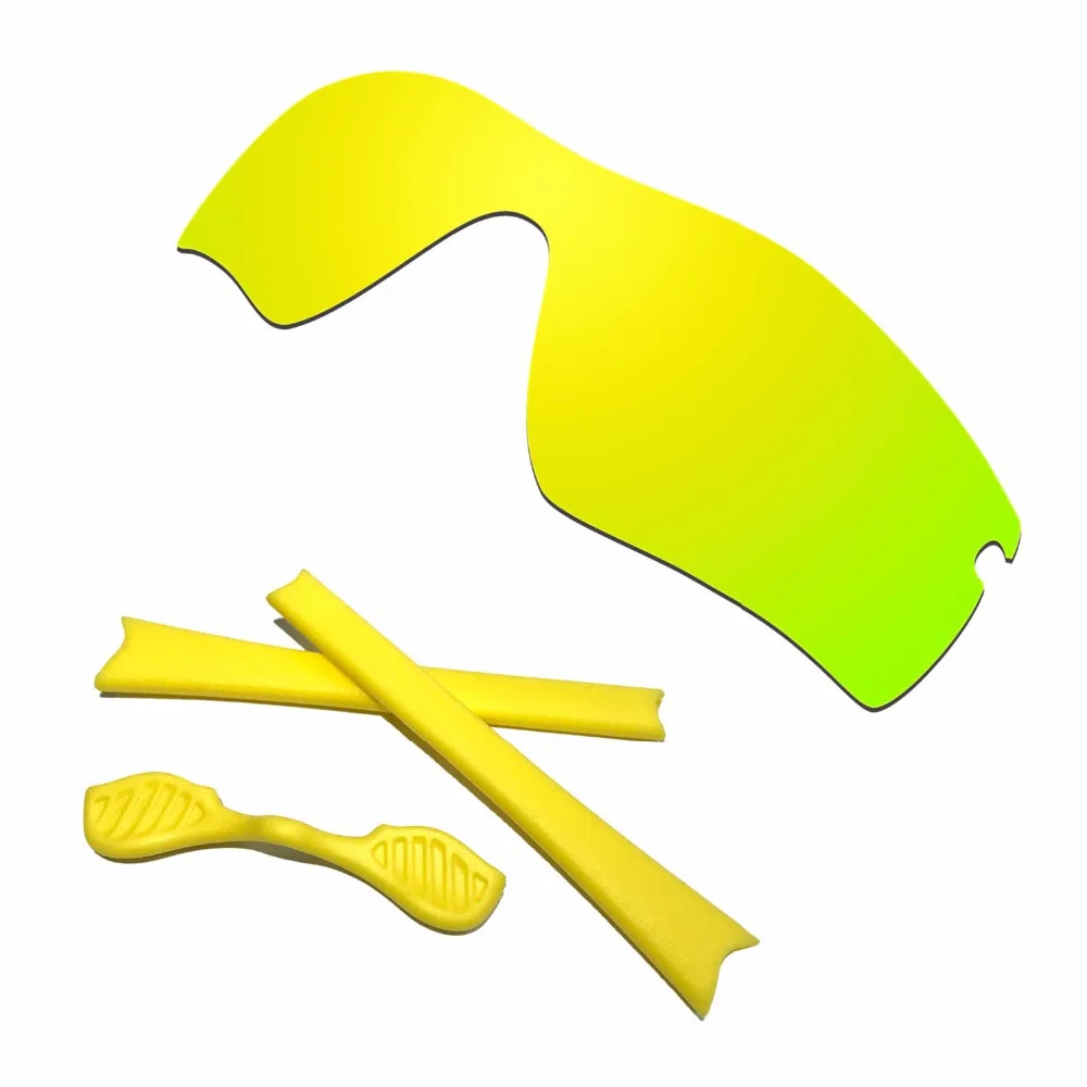 

HKUCO For Radar Path Polarized Replacement Lenses And Yellow Earsocks Rubber Kit Combined Sale