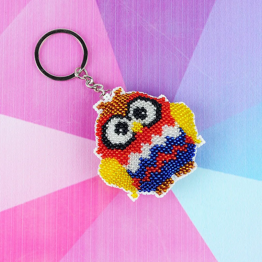 diy beads toys Owl handmade Embroidery cross-stitch little ornament with beaded bags key chain adult children gifts wholesale