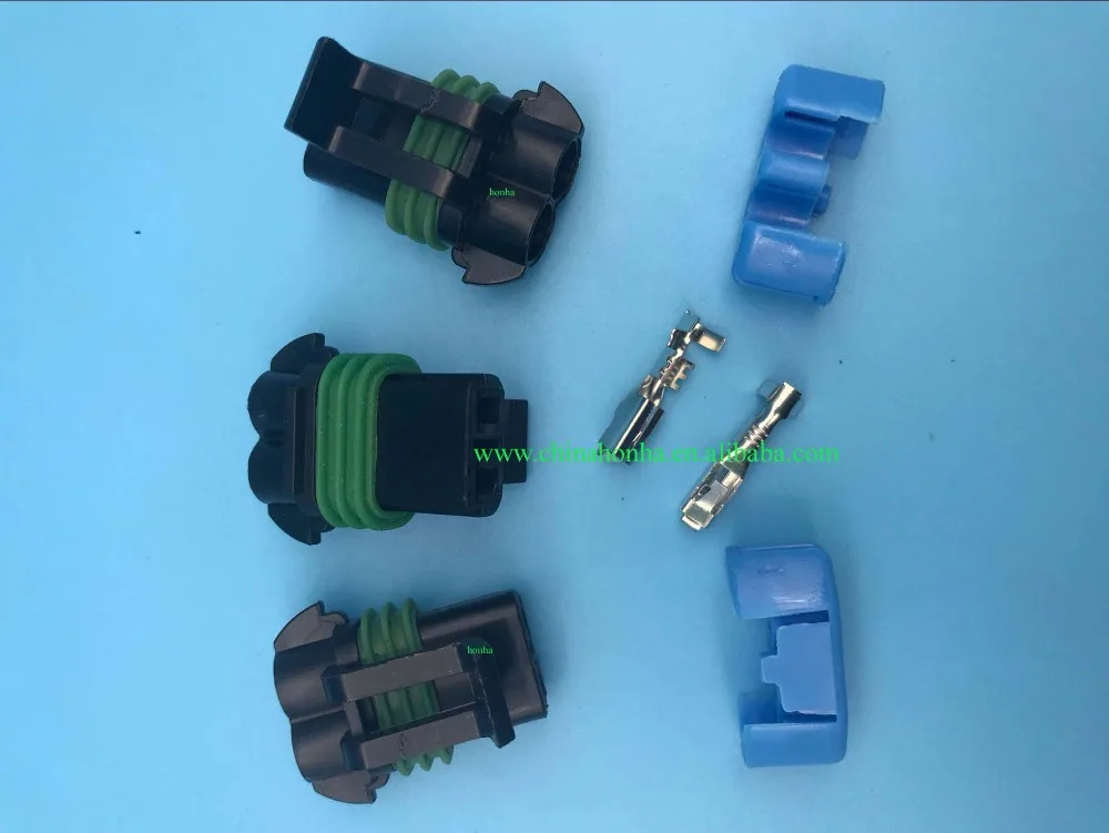 

Free shipping 5sets 2pin for Delphi 2 Way Female Sensor Plug Auto Car fan plug Connector 15300027