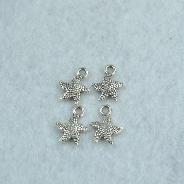 30pcs Vintage tibetan silver charms metal starfish pendants fit diy necklace bracelet charms for Jewelry making D791