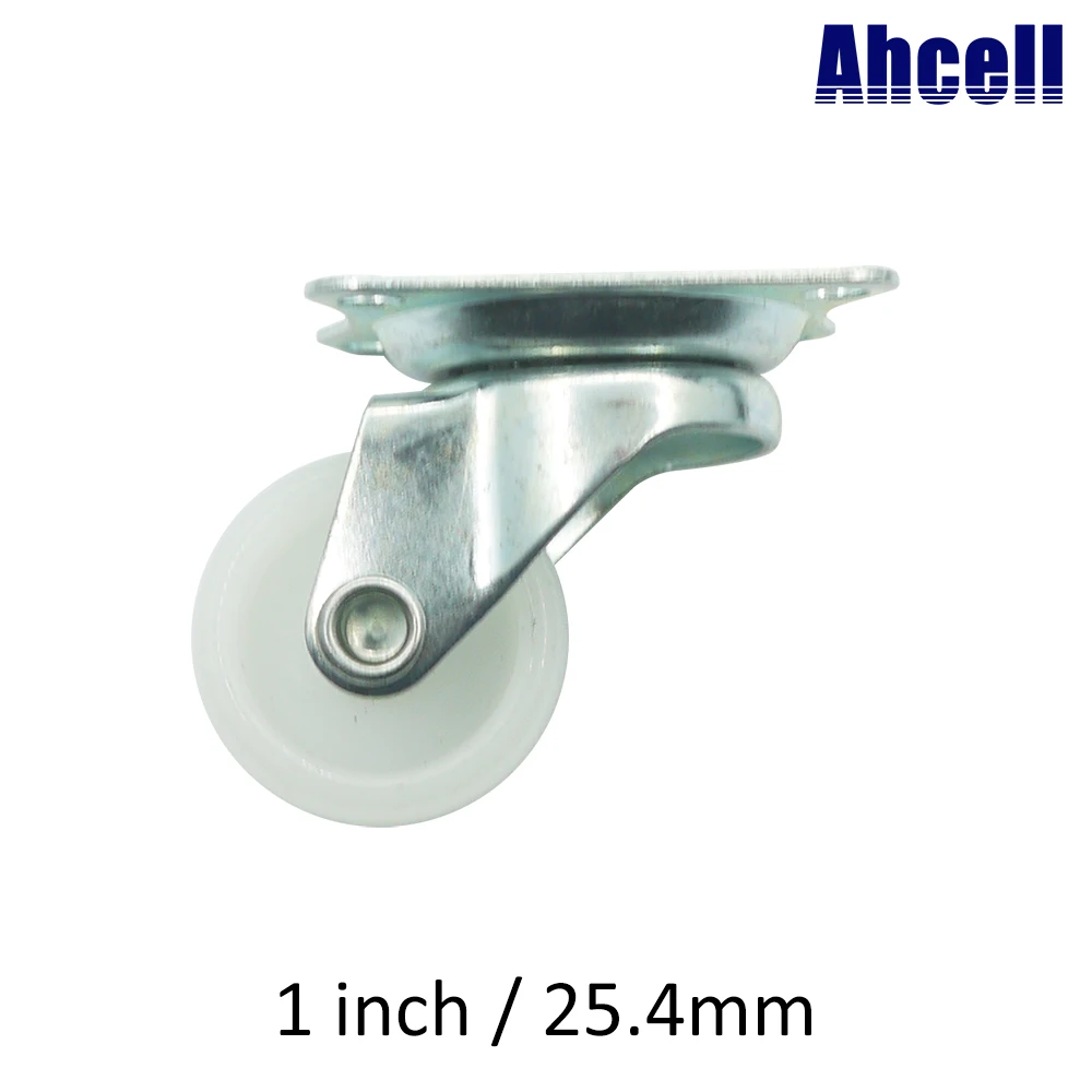 1 inch small nylon roller 25mm mini Flowerbed Swivel wheel furniture bookcase drawer Flower rack wooden cabinet pot caster