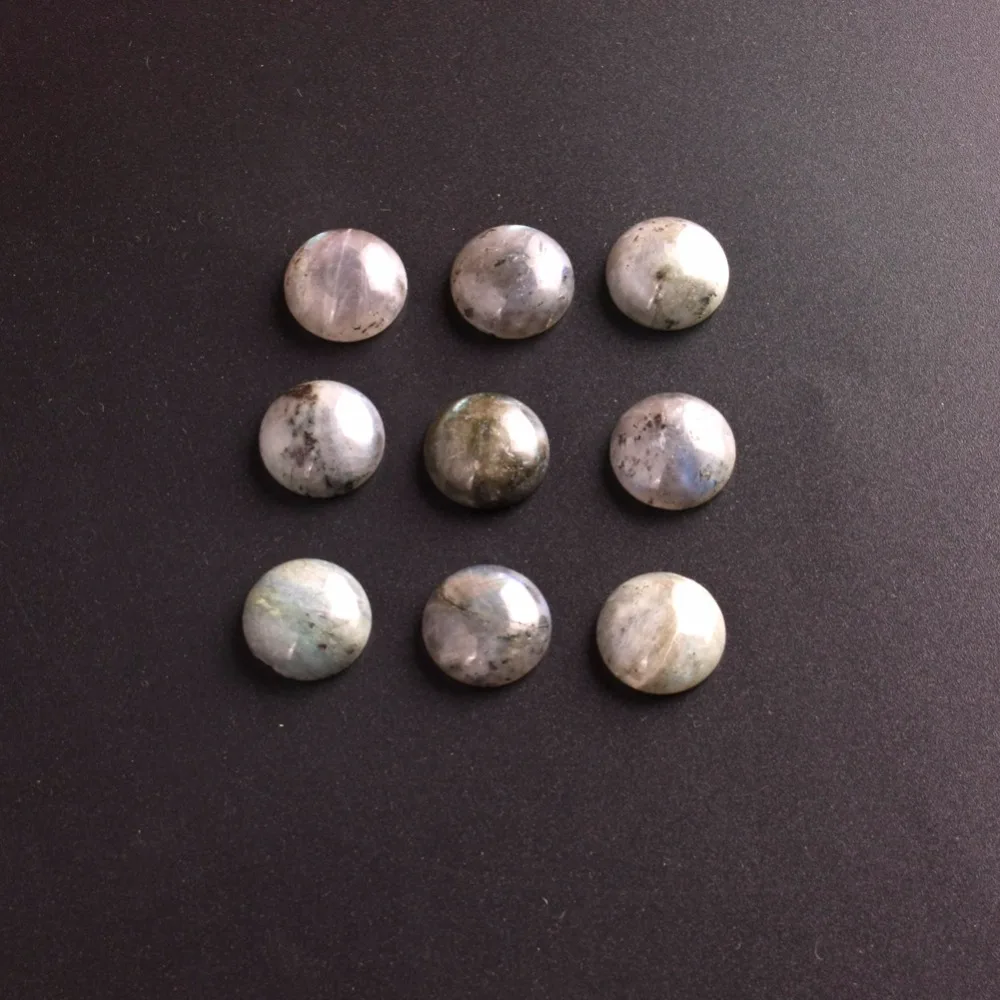 Wholesale 24pcs/lot Round 16mm Spectrolite Cabochon Semi Precious Loose Stone Rings Cabochon For Jewelry Making Free Shopping