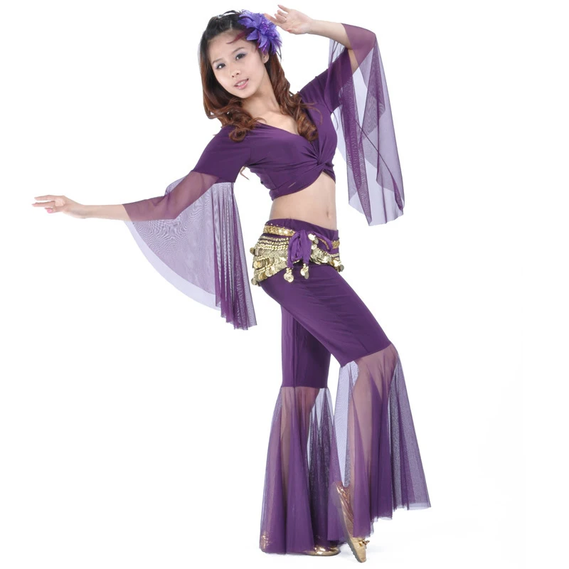 2018แฟชั่น Professional Belly Dance เครื่องแต่งกายชุด + กางเกง + เข็มขัดชุด3ชิ้น Indian Belly Dancewear ฝึกเครื่องแต่งกาย