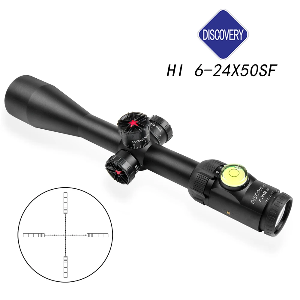 Discovery HI 6-24X50SF nul zoom fout side focus riflescope Jacht Scopes Voor Airsoft Air Guns Lunette De Tir Carabine