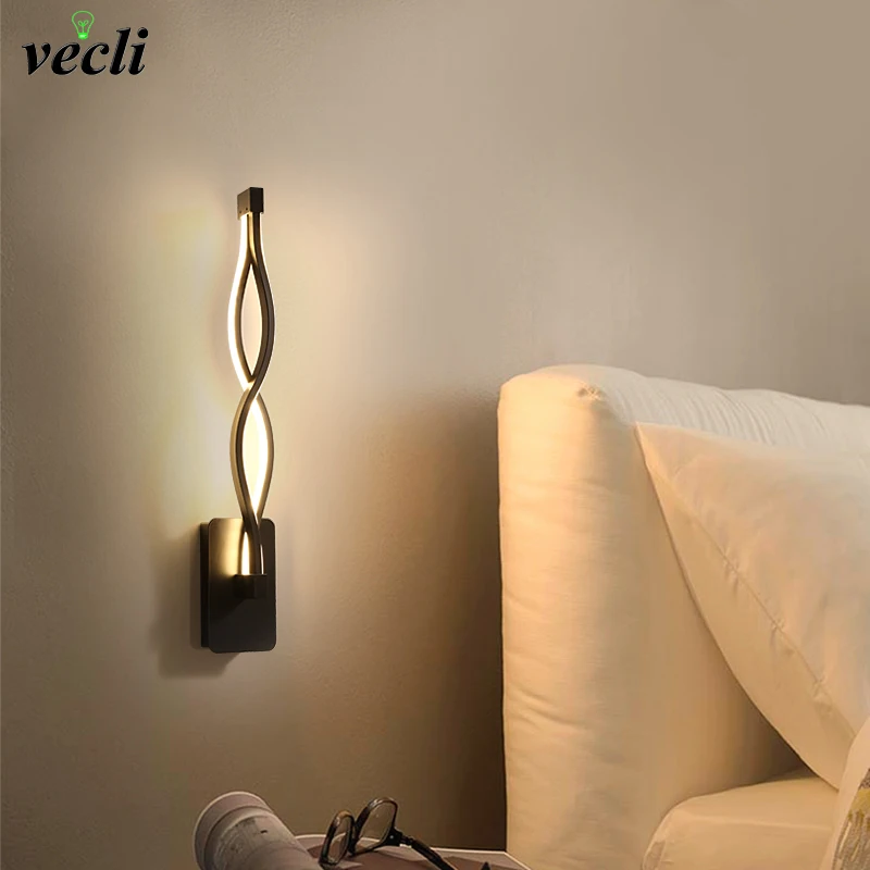 LED Wall Lamp Modern Bedroom Beside Reading Wall Light Indoor Living Room Corridor Hotel Room Lighting Wall Sconce Decoration