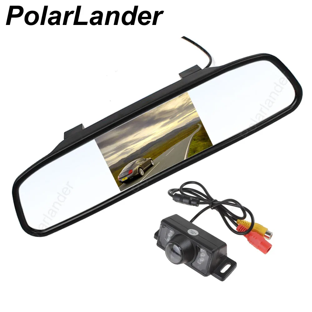 4.3 inch TFT-LCD display screen monitor kit and reversing parking night vision for car parking rear view camera