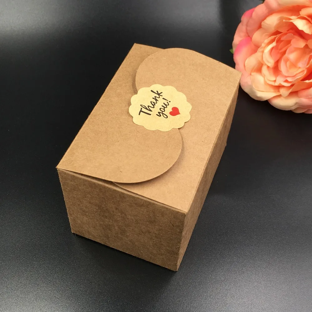 30pcs/lot brown and white Sweet Gift Box DIY Soap Cookies Packaging Paper Boxes Free shipping 9*6.2*6cm Kraft Box