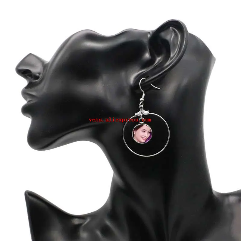 sublimation dangle earrings for woman stainless steel earring jewelry gifts hot transfer printing custom consumables 20pair/lot