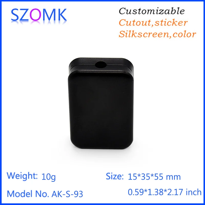 5Pcs 15*35*55mm high quality szomk GPS tracker plastic enclosure box switch box plastic electronics case pcb enclosure