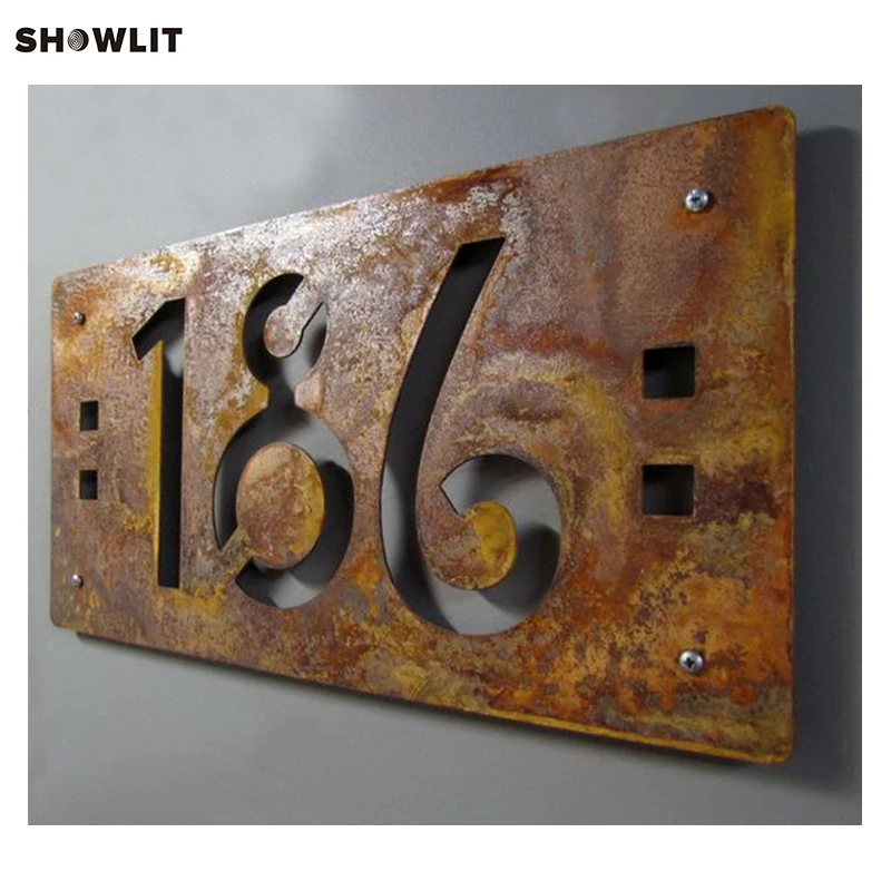 Rusted Steel Custom Made Laser Cut House Signs