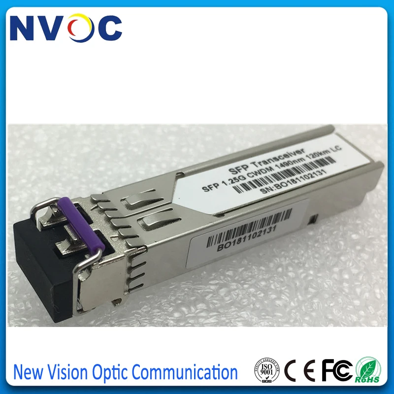 Free Shipping 1.25G 120KM CWDM LC 1390nm 1410nm 1430nm 1450nm 1470nm 1490nm  SFP Transceiver 1G 120KM Fiber DDM LC SFP Module