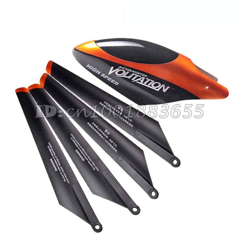 

Free shipping wholesale/Double Horse 9053 parts Main blade 2A+2B,Head Cover for DH9053 75CM 3.5CH RC Helicopter