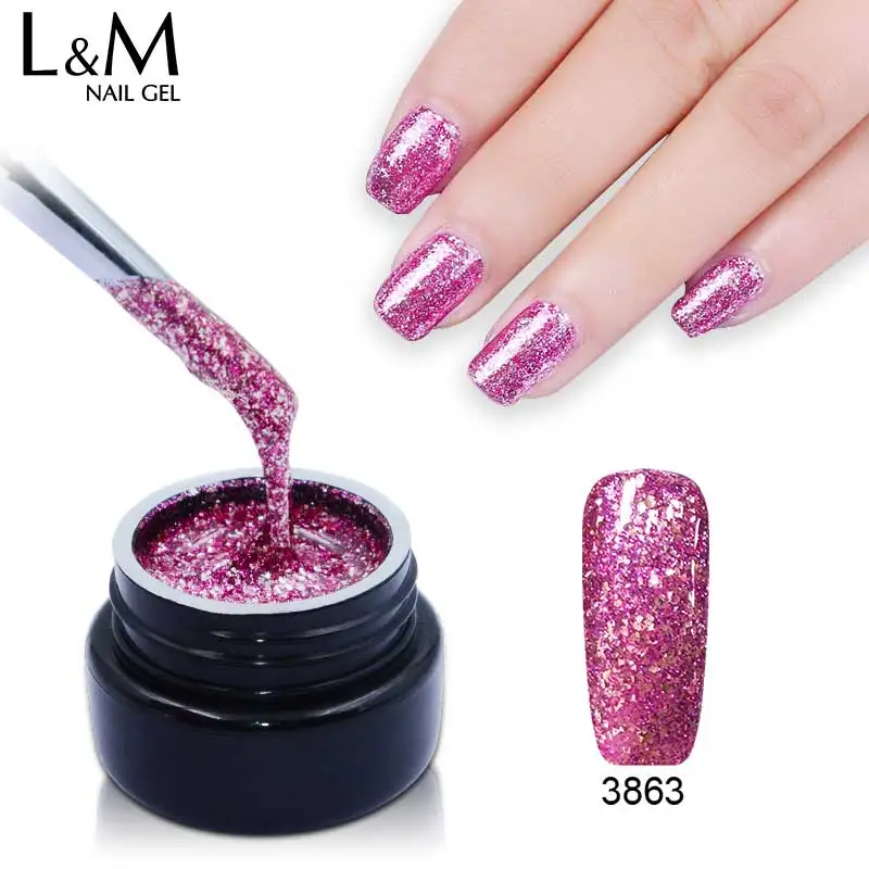 1 Pcs 8ML Platinum Gel Nail Polish ibdgel Brand Glitter DIY  Nail Art Salon Gel Polish