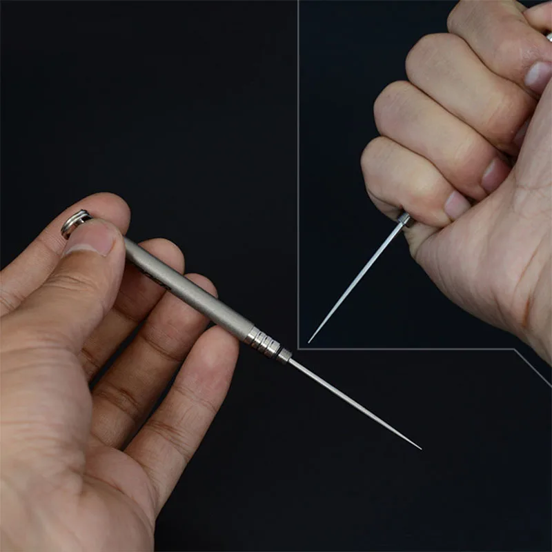 1PC EDC Titanium Alloy Toothpick Holder Portable Dental Tool Outdoor Camping Equipment Personal Hygiene Accessory