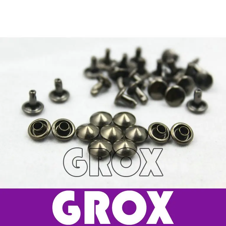 

7*6mm Gunmetal Conical Rapid Rivet Studs Punk Rock Rivets Nailheads Spike Free Shipping Wholesale High Quality