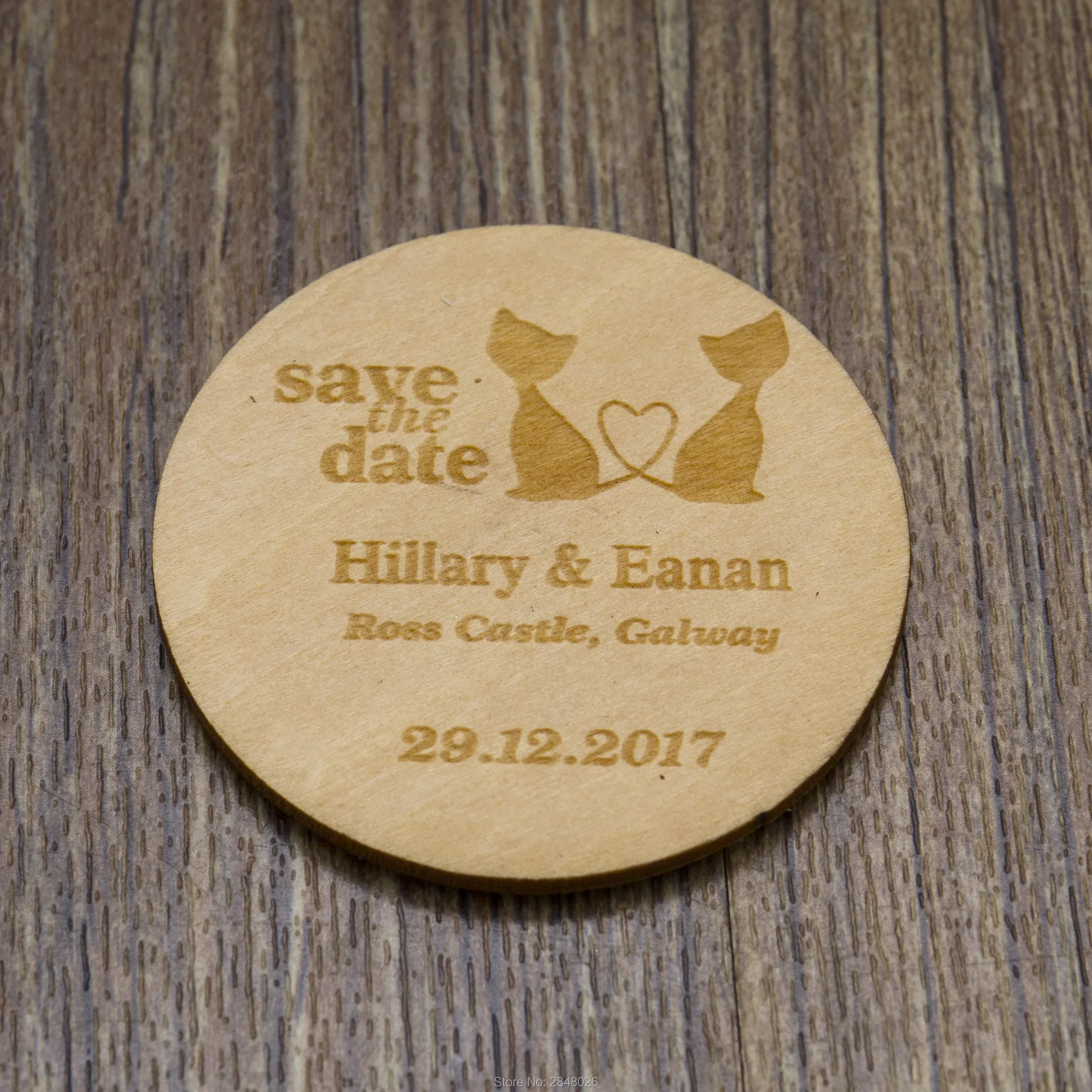 

personalized Lovely cat save the date magnet, Wooden Kitty Save the Date,Wedding birthday baby bridal shower party favors gifts