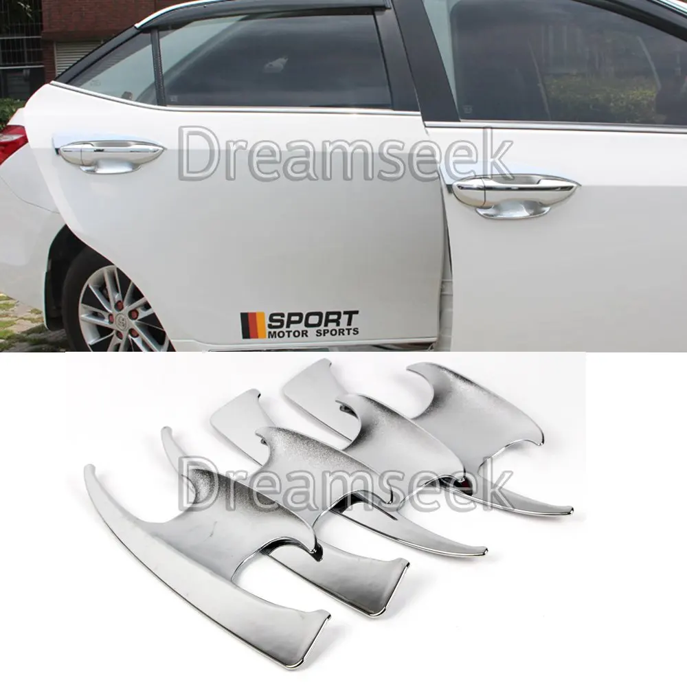 

For Toyota Corolla Altis 2014 2015 2016 Chrome Door Handle Bowl Cover Cup Trim