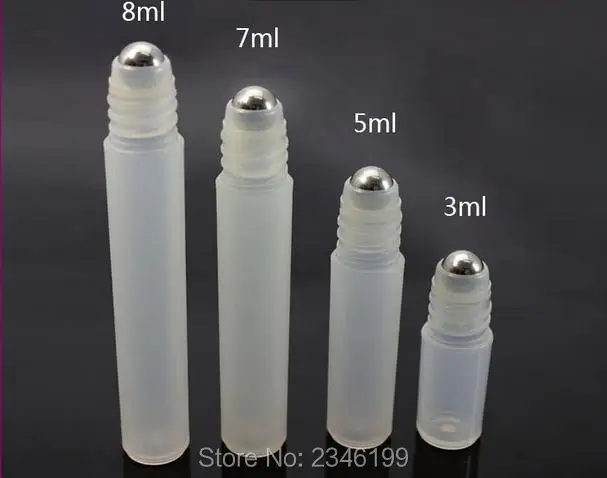 5ML 5G Roll on Bottle with Golden Cap Glass Bead Metal Steel Bead,  Eye Cream Sample Bottle, Cosmetics Packaging,50 Pcs/Lot