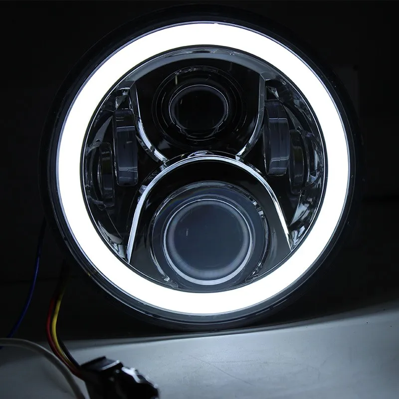 

7 inch Round LED Headlight Lamp With 4 Color DRL Angle Eyes Halo For Honda CB 400 500 1300 Hornet 250 600 900 VTR 250 motorcycle