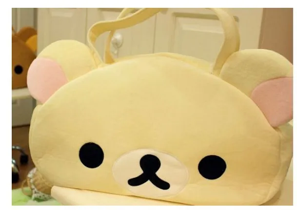 5 pieces 2022 New arrival Rilakkuma Cute Big Bag Handbag Shoulder Bag Plush Relax Brown Bear