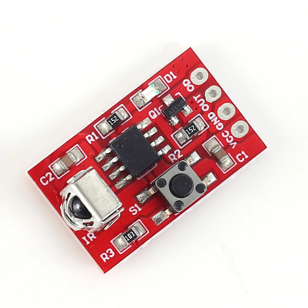 DC 3V-5V 1-Channel Wireless Infrared Receiver Board Module with Remote Controller For Learning DIY Kit