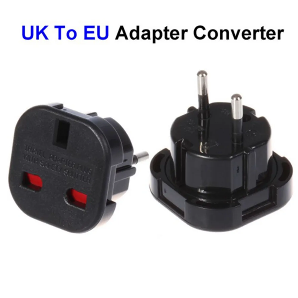 European Germany French To UK Singapore Hong Kong AC 2 Pin Power Adapter Travel Plug Converter Connector Wall Socket