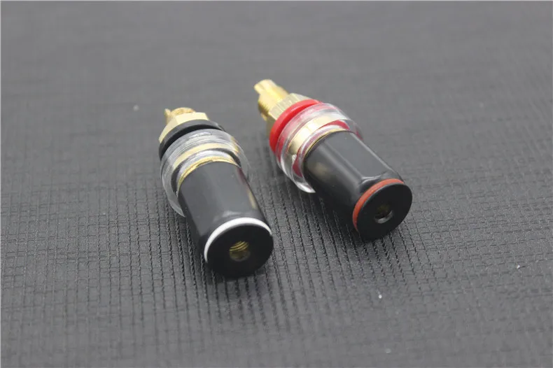 Hifi 4pcs speaker copper socket  audio speaker connector amplifier terminal binding Post banana plug socket connector