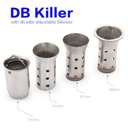 DB Killer Universal 51mm 60mm Motorcycle exhaust pipe silencer db killer moto exhaust muffler silencer noise sound eliminator