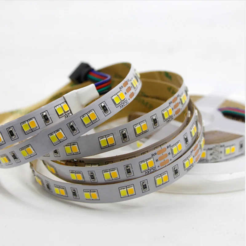 5M600leds10M 1200leds DC24V dwukolorowy SMD2835 z wwcct ściemnialne listwy LED regulowana elastyczna taśma led o niskiej temperaturze barwowej