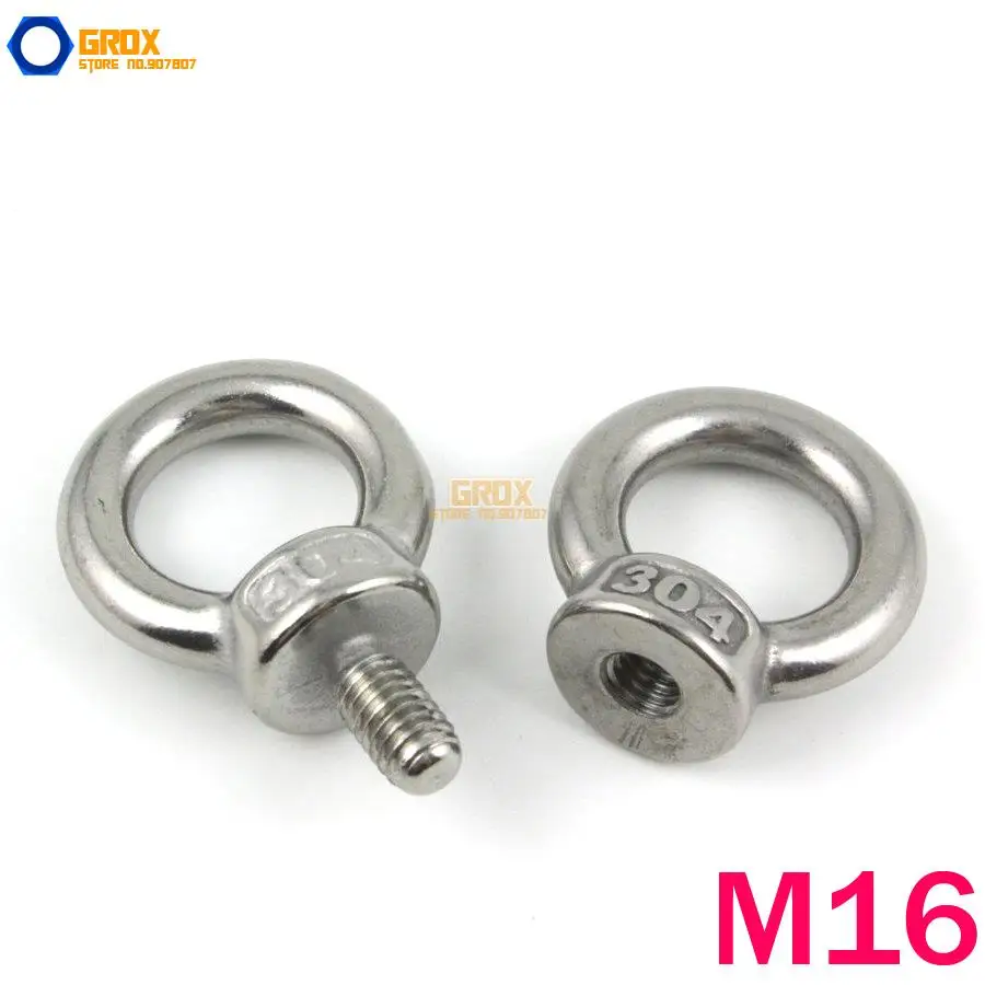 

1 Set M16*25mm Machine Eye Bolt & M16 Eye Nut 304 Stainless Steel