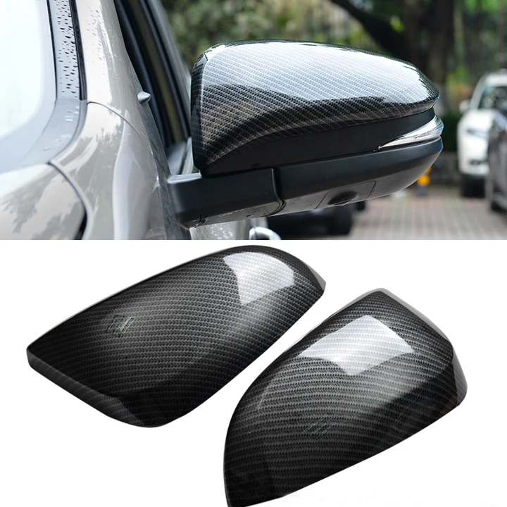 Carbon fiber Style Side Mirror Cover Trim For TOYOTA RAV4 2016 2017 Car Accessories Stickers