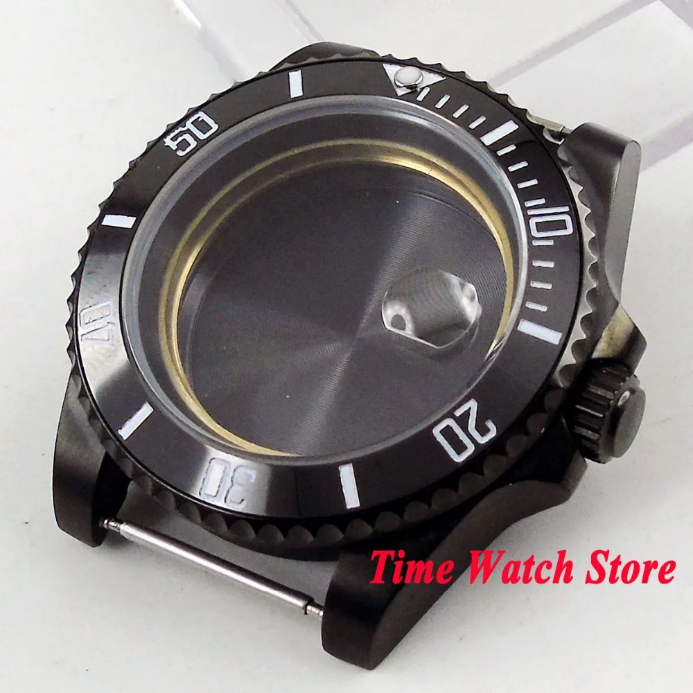 

40mm PVD Plated Watch Case Fit ETA 2836 2824 Miyota 8215 821A NH35 NH36 PT5000 ST1612 DG2813 3804 Sapphire Glass