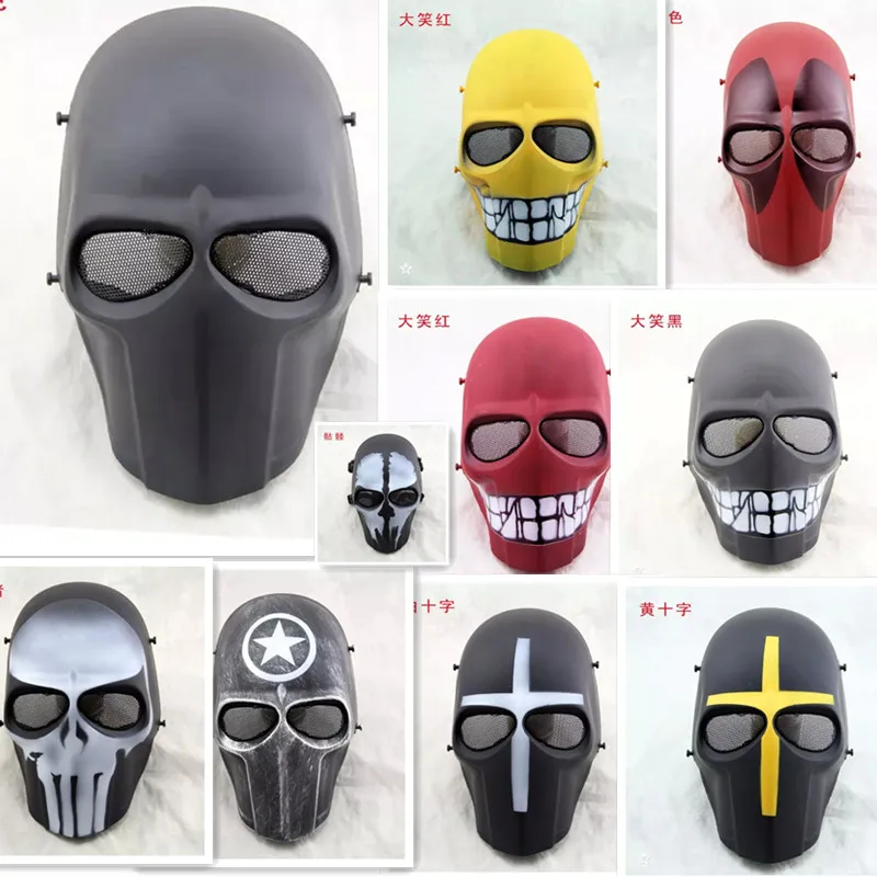 

TPU Hunting Masks Outdoor Wargame Paintball Full Face Airsoft Hunting Skull Masks Drop helmet mask