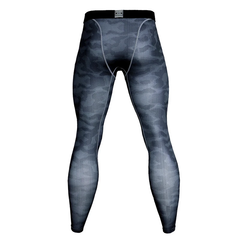 Camo Men Skin Tight Compression Leggings Running GYM Fitness Elastic Fiber Pants MMA Exercise Jogging Sport Quick-Dry Trousers