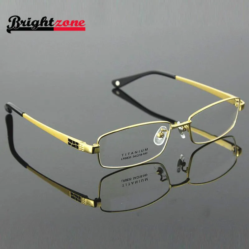 Bestseller Full Rim Pure Titanium Men's Eyeglasses Optical Frame Eyewear Prescription Eye Glasses Spectacle frame Size 54-18-140