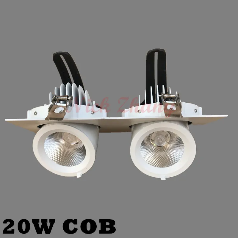 10PCS 15W 20W 30W Dimmable Adjustable COB Gimable Rotation LED Trunk Downlight Adjustable Recessed Ceiling Indoor Light 85-265V