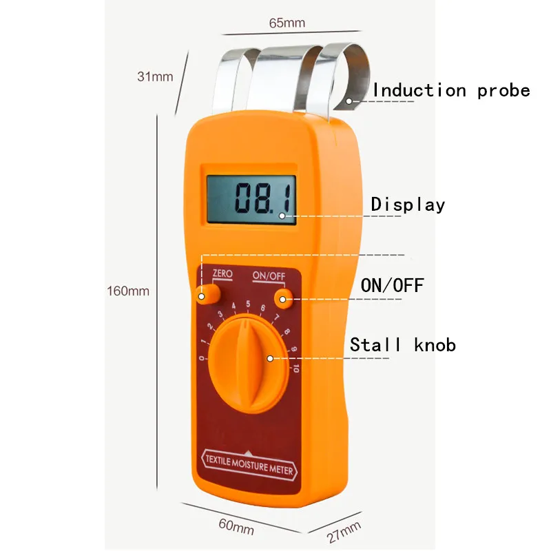 JT-T High Quality Digital Textile Moisture Meter for moisture testing machine of leather cloth garments yarn Materials