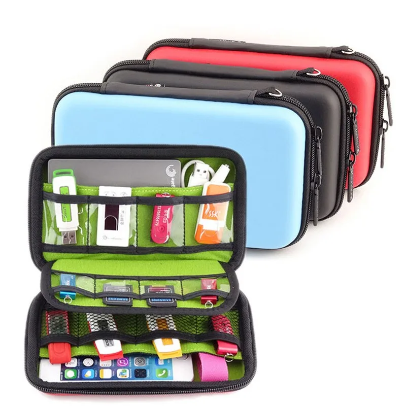 GUANHE Waterproof Hard Drive Earphone USB Flash Case Digital Storage Bags organize box pochette disque dur 2.5 Hard Drive