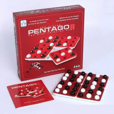 New PENTAGO Board Game 2 Players Night Bar Chess Pentago Board Game Easy Play English Version