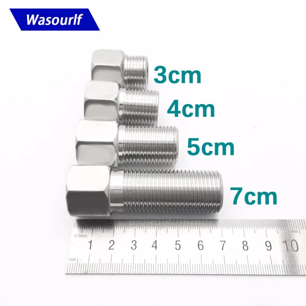 WASOURLF G1/2 Male Thread Adapter Transfer 1/2 Inch Female Connector Shower Bathroom Kitchen Part Brass Pipe Accessories