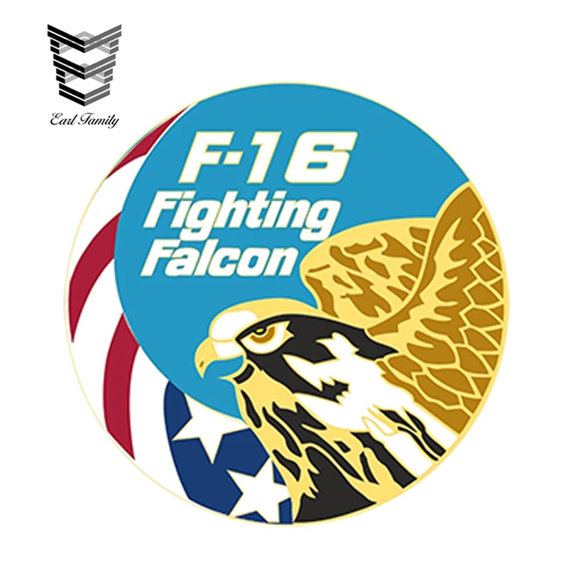 EARLFAMILY 13cm x 13cm Car Styling F-16 Fighting Falcon for Bumper Helmet Car Fridge Door Waterproof Car Sticker Accessories