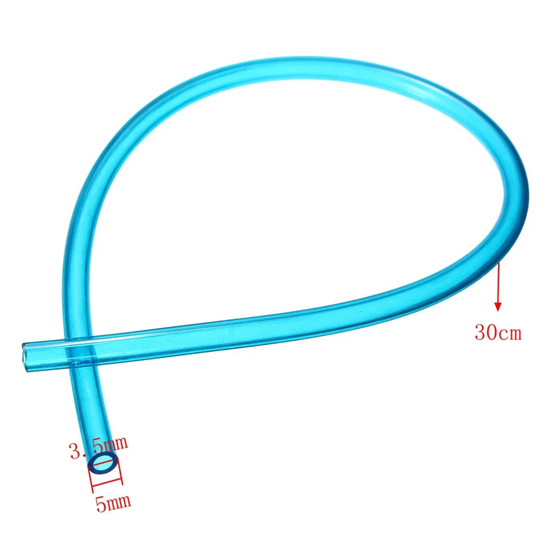30cm Blue Oil Petrol Fuel Hose Pipe Tube 3.5mm I/D 5mm O/D Diesel Oil Line Hose For Chainsaw Garden Brush Cutter Line Lawn Mower