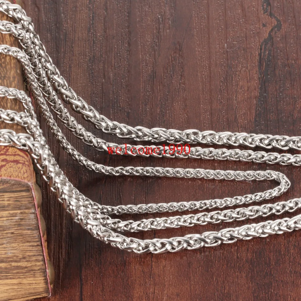 in bulk Lot 5meter  Stainless Steel 3mm/4mm/6mm Rope Link Chain Jewelry Finding / Marking Chain DIY