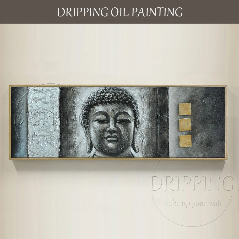 

Artist Hand-painted High Quality Buddha Figure Oil Painting on Canvas Large Canvas Textured Buddha Oil Painting for Living Room