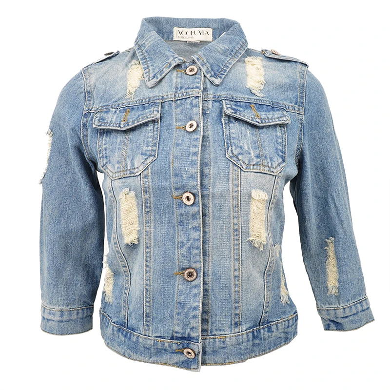 

5XL Oversize Denim Jacket Wome Cotton Light Washed Long Sleeve Jacket Coats
