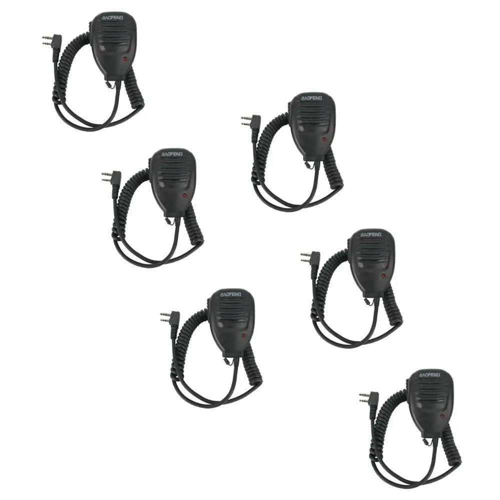 6 x 2-Контактный ручной микрофон для Kenwood HYT BAOFENG UV5R POFUNG Kenwood TH/TK