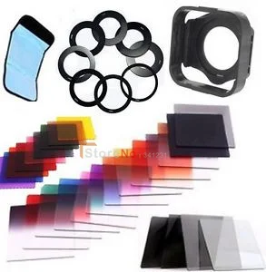 40 в 1 градиентный держатель для фильтра ND2 4 8 16, комплект с квадратной блендой + переходное кольцо для Cokin 52 мм 58 мм 77 мм