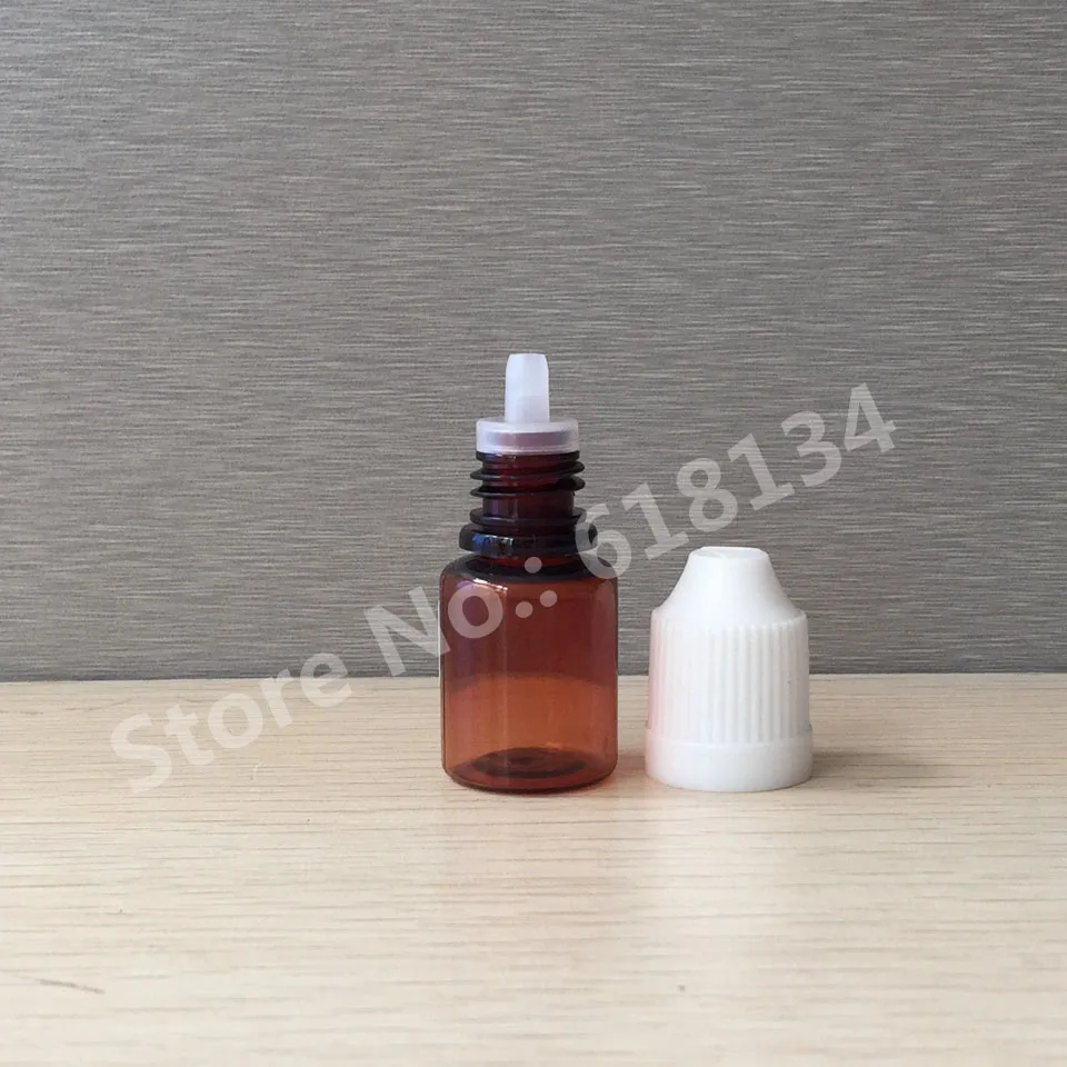 6000pcs 5ml amber PET dropper bottle with childproof cap, 5ml sample packing bottle for liquids